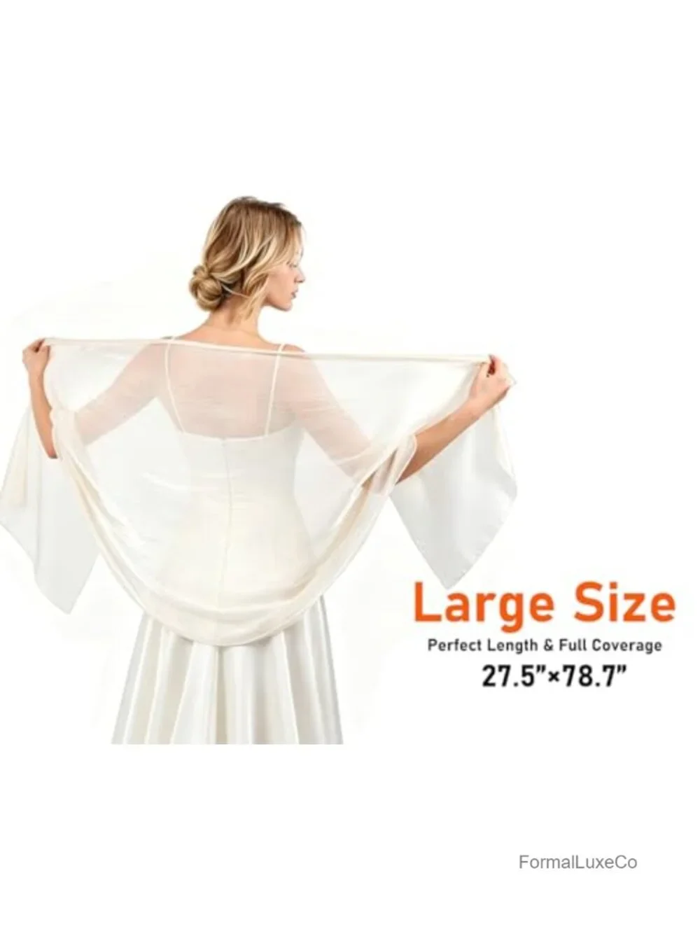 Sheer Sparkly Shawl Wrap Women Wedding Scarf Evening Dresses Chiffon